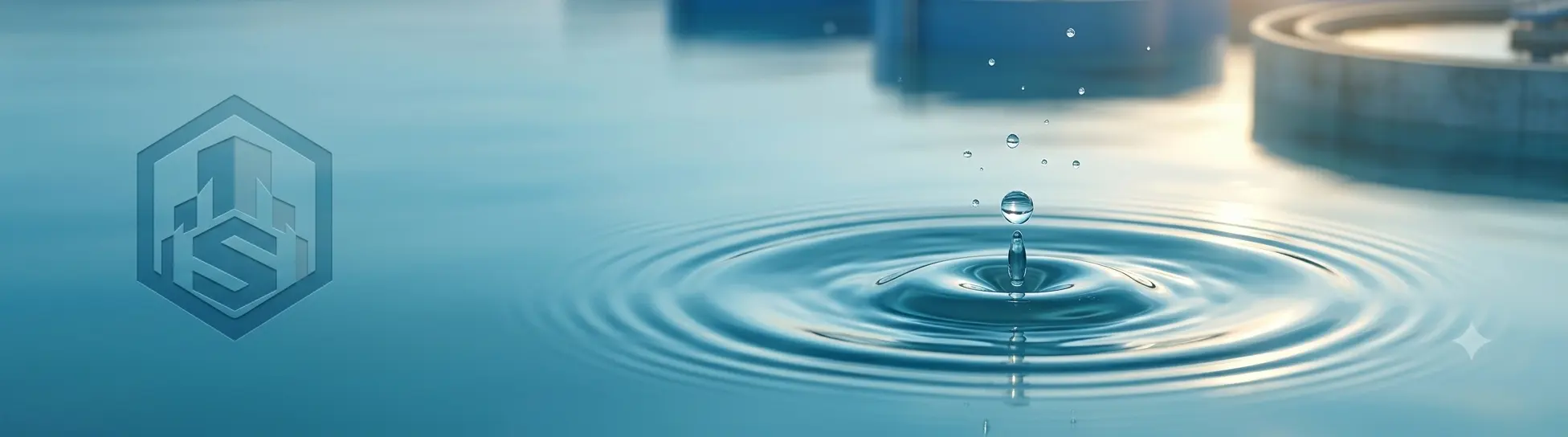قطرة ماء تُحدث تموجات — حلول المياه المستدامة من سمو الشرقية